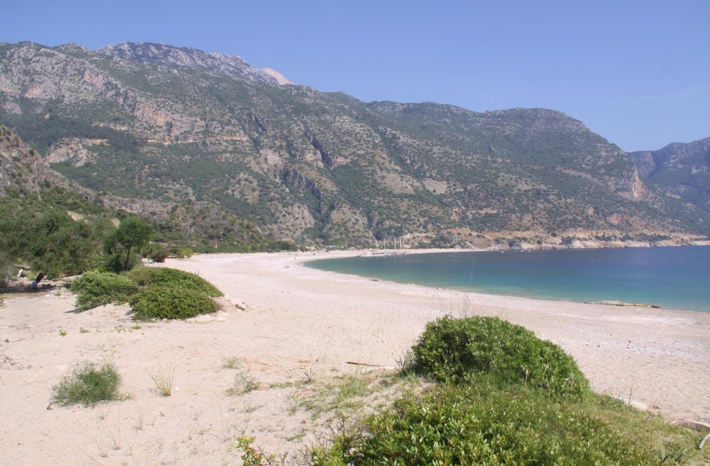 Despite the Colour, the Beach at Olu Deniz is a Actually a Stoney Beach 