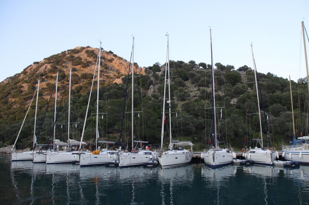 A Flotilla of Yachts Here for the Night