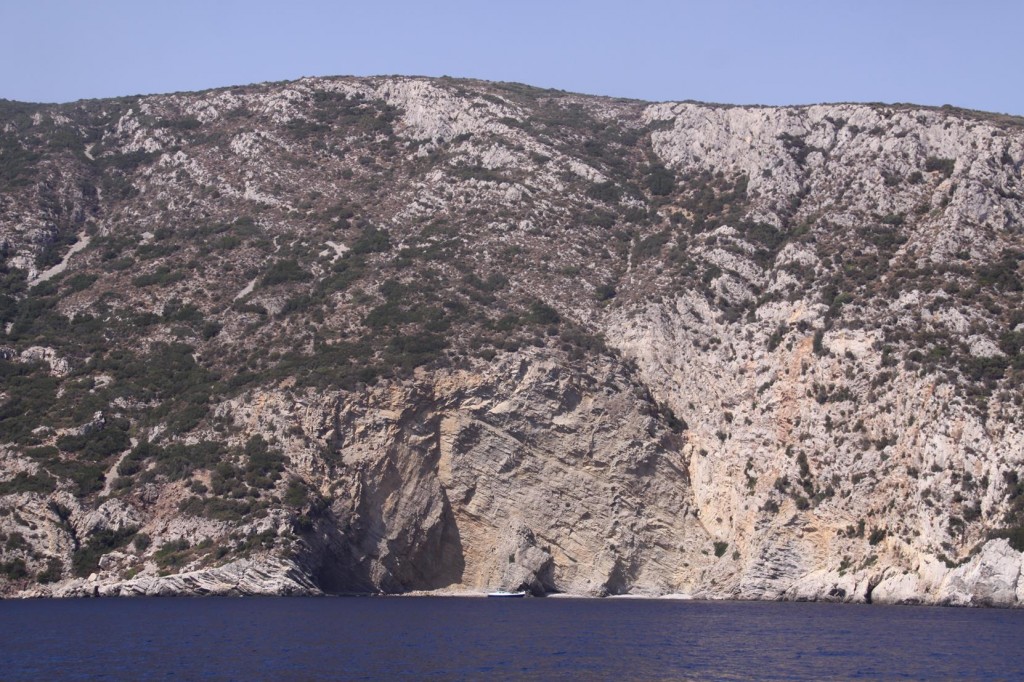 A Yacht Moored Below the High Cliffs of Teke Burnu