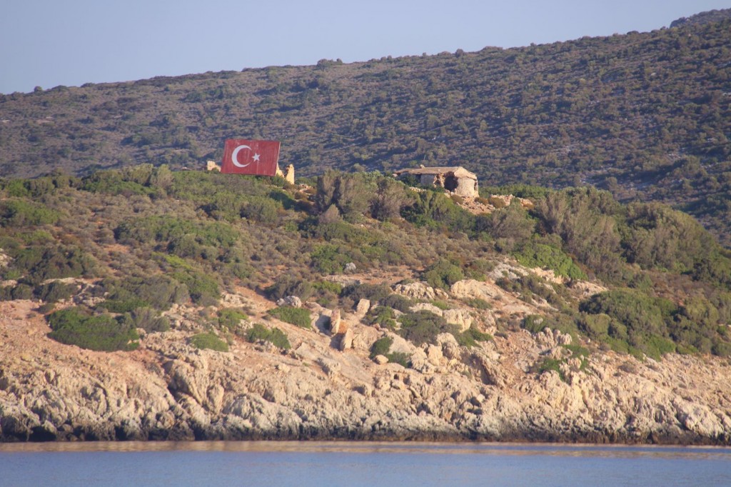 The Turkish Flag Proudly Displayed on the Island