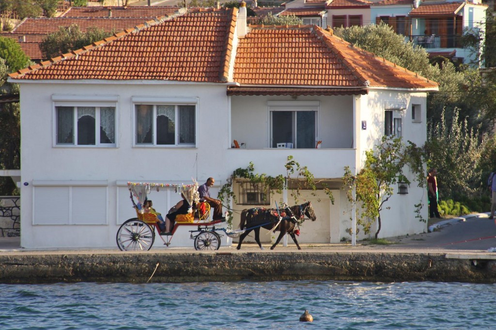 The Town's Horse Drawn Buggy is a Popular Excursion Around the Shoreline for Tourists