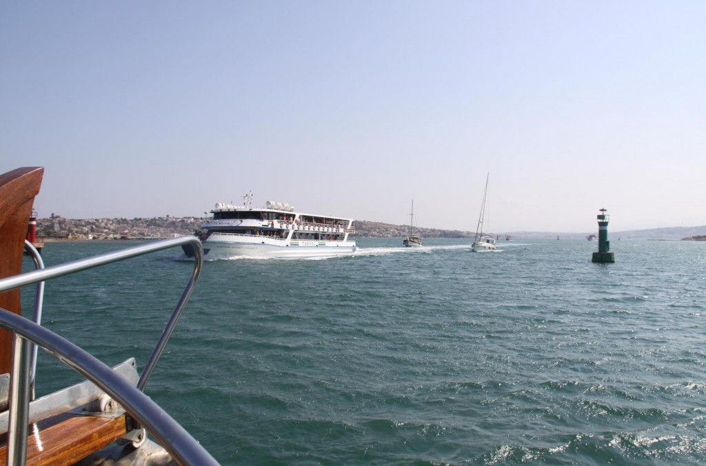 The Narrow Channel Through to Ayvalik Limani was as Busy as the Grand Canal !!