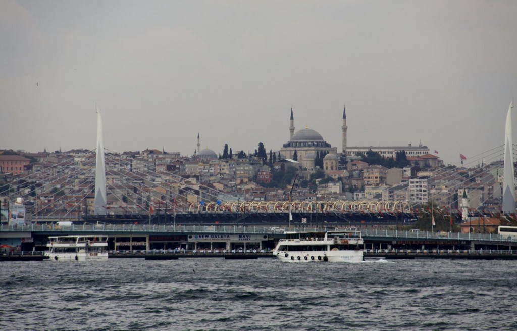 To Galata Bridge at the Entrance to the Golden Horn