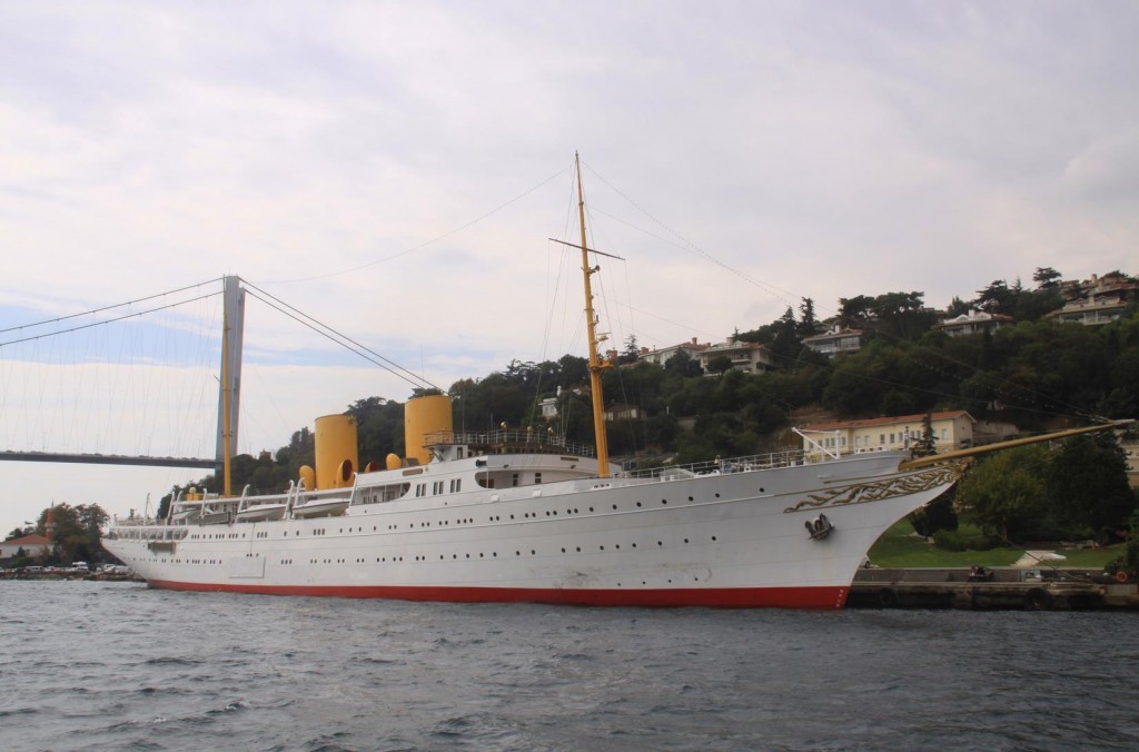 Ataturk's Ship, the Savorona is Moored Beside the Bogazici Bridge