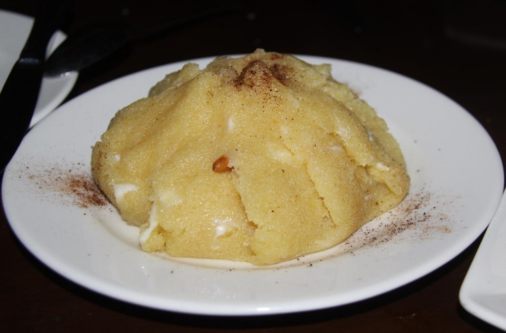 A Small Pudding with Four Forks for Dessert