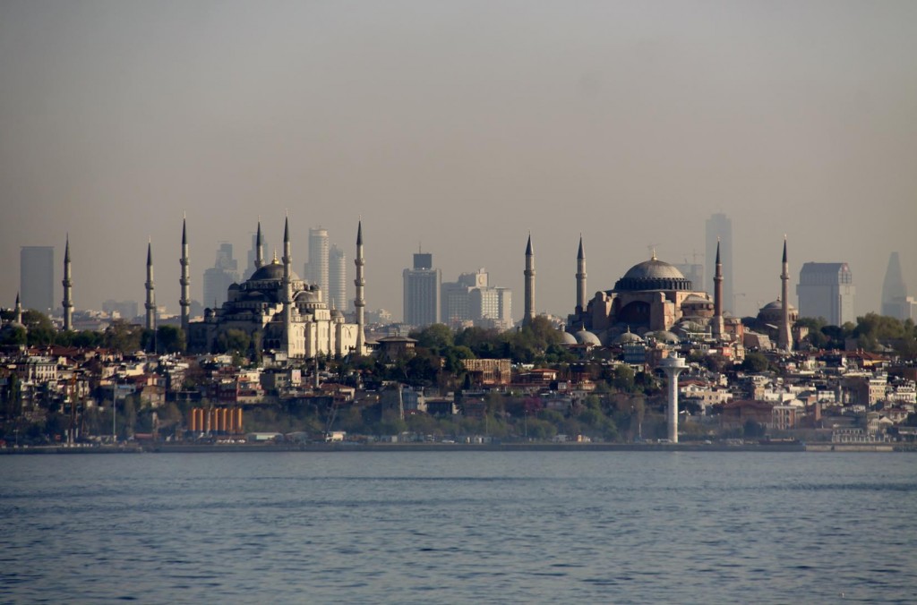 The Blue Mosque and Hagia Sofia Glow in the Early Morning Sun