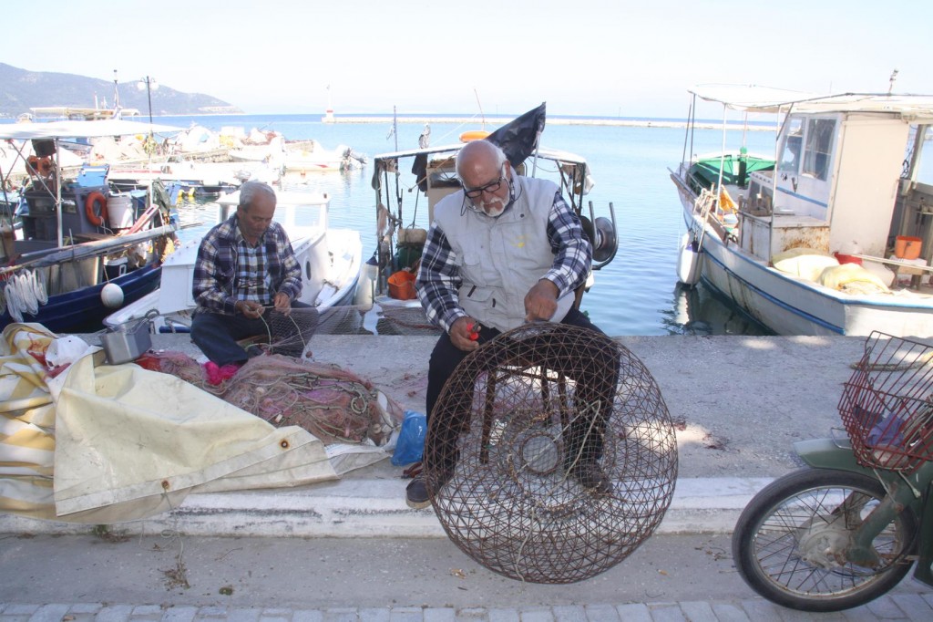 The Local Lobster Fishermen Mending their Cages