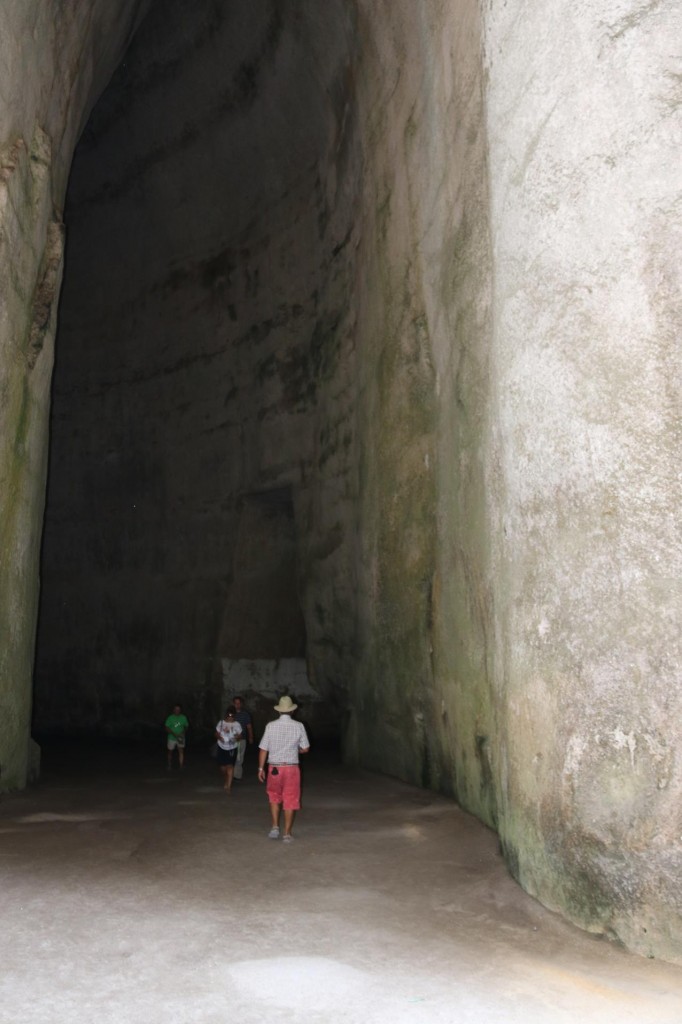 This massive cave is in the Latomie (stone quarries) area