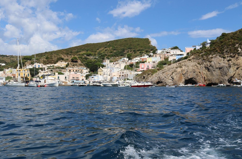 Looking at the houses in the north west of the main Ponza Harbour