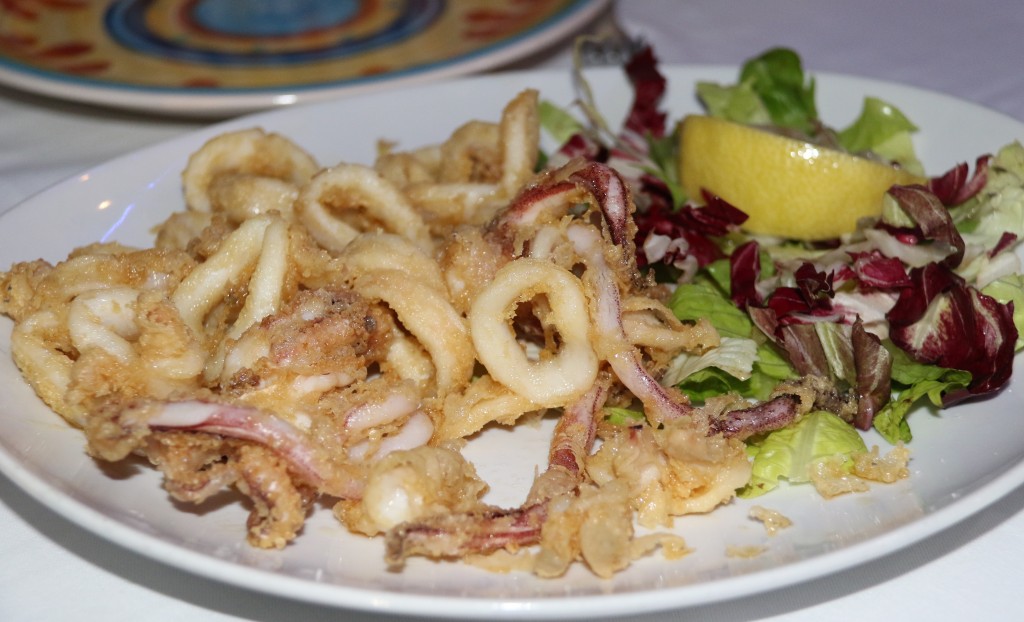 We shared a plate of very tender and fresh fried calamari