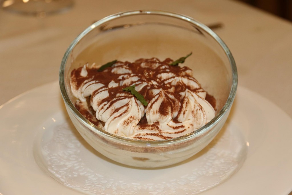 A Tiramisu was one of the choices for dessert
