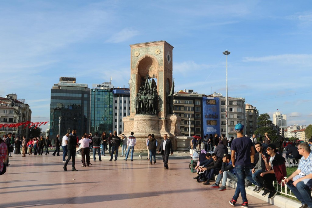 The Monument of the Republic in Taksim Square