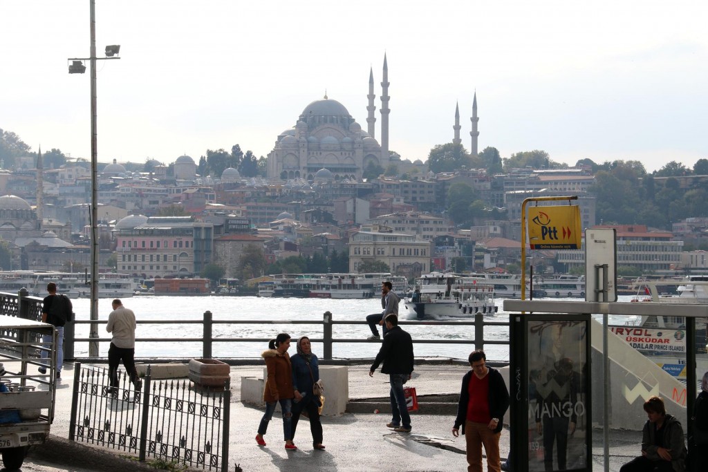  Looking across the Goldern Horn to the Blue Mosque