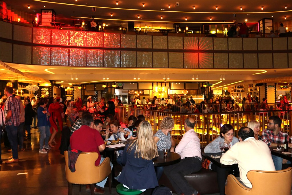  The fabulously busy eatery  which comprises of several floors is  situated in a central shopping centre
