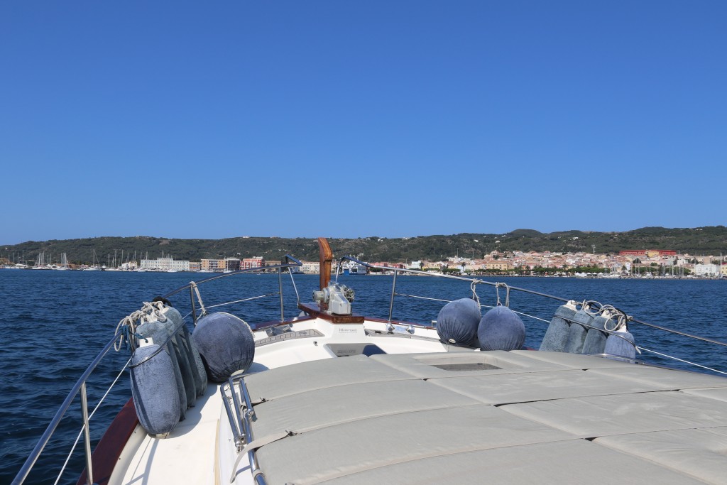 We arrive in Carloforte which is on the east coast of the tiny island of Isola di San Pietro