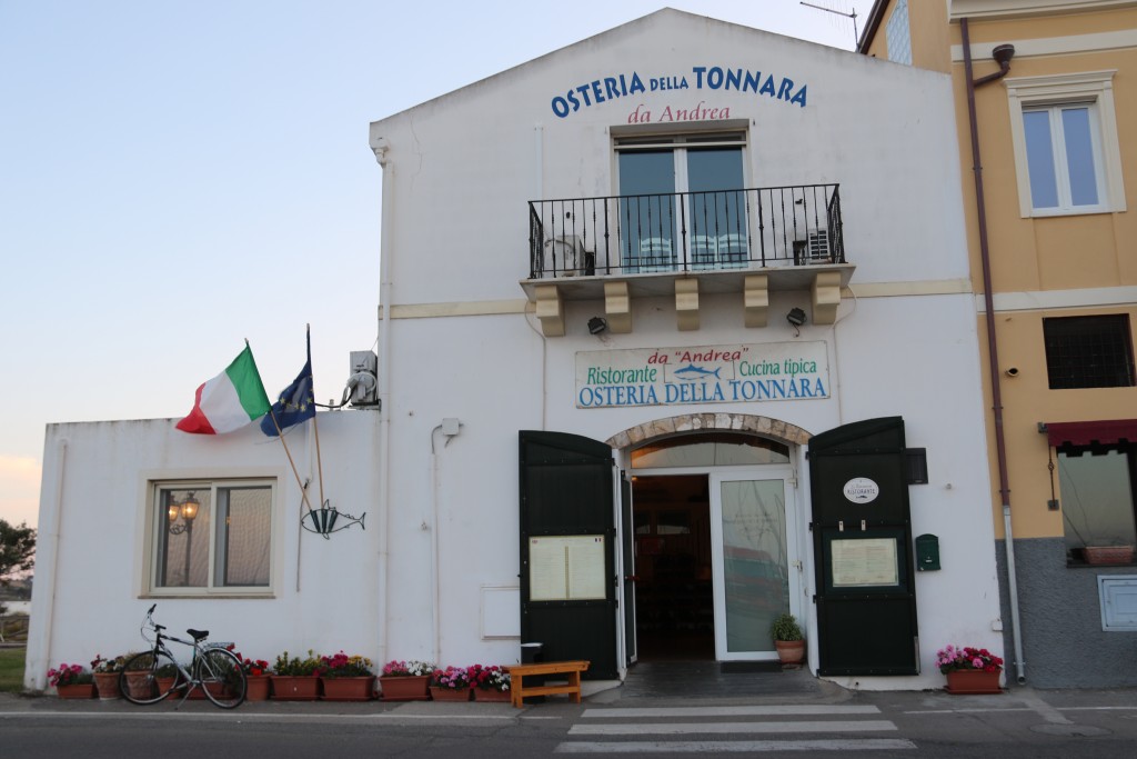 Directly behind the marina is Osteria Della Tonnara which was recommended as being the best restaurant in town