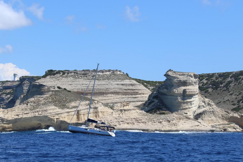 Passing Cap Pertusato, the southern tip of Corsica