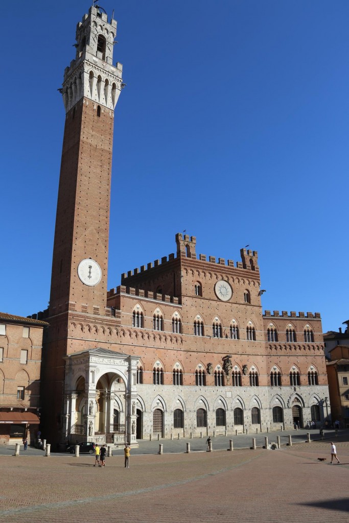 The Gothic style Palazzo Pubblico (town hall) is an actual palace built in the very late 1200's 