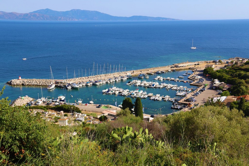 A panoramic view overlooking the port