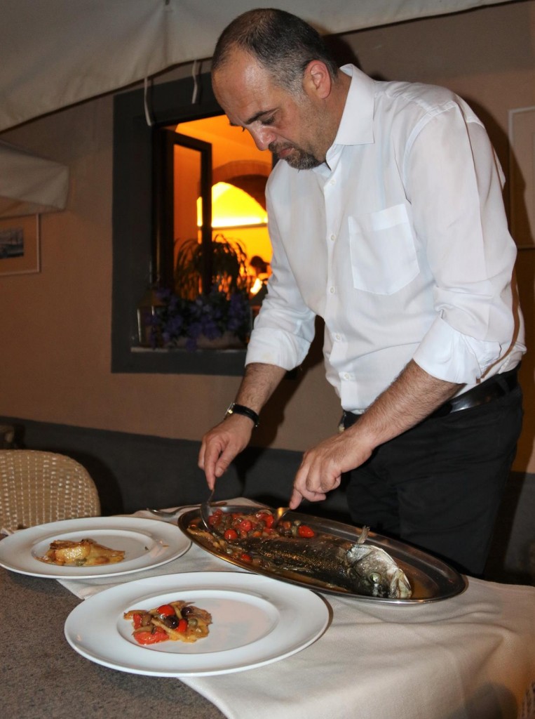 We choose one of our favourite Italian dishes, pesce al forno pomodorini e olive