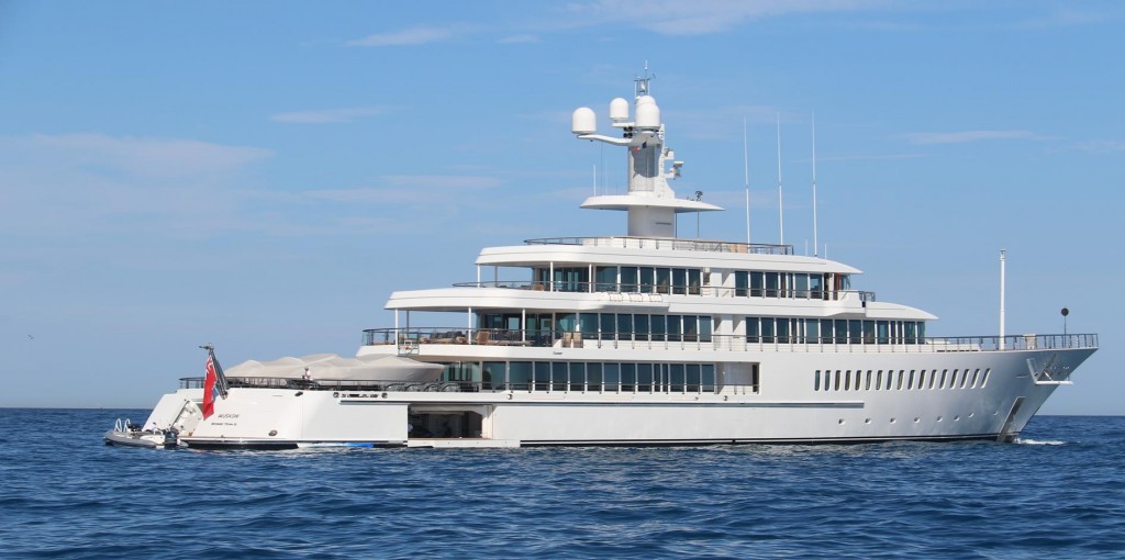  We see Musashi for the first time in the Med moored off Antibes. The son of our friends from Sweden is actually a chef aboard this luxurious superyacht