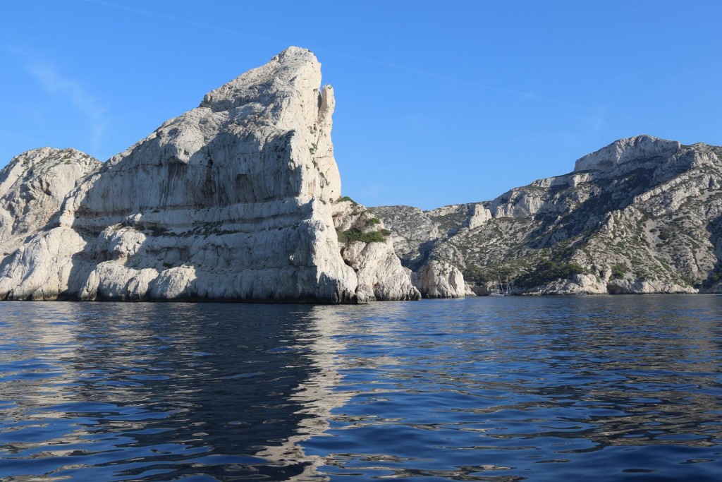  Bec Sormiou the steep headland at the mouth of the deep steep sided calanque