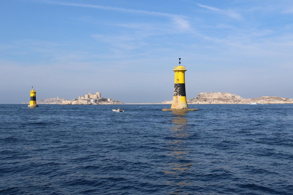  In Rade de Marseille there are some islands, Ile d'If, the smallest, Ile Ratonneau and Ile Pomegues which are joined by a causeway