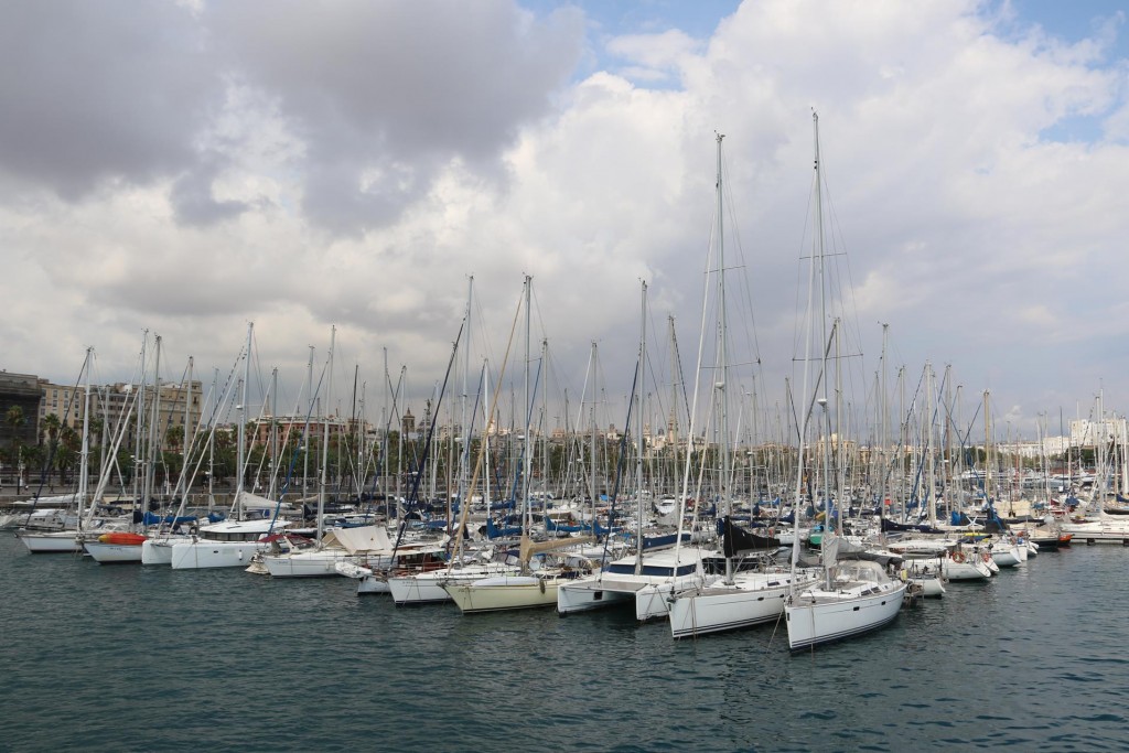 Looking across the large Port Vell Marina